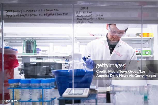 Pasadena, CA Pasadena, CA A researcher works in the clinical-stage biopharmaceutical company Xencors new laboratory in Pasadena on Wednesday, April...