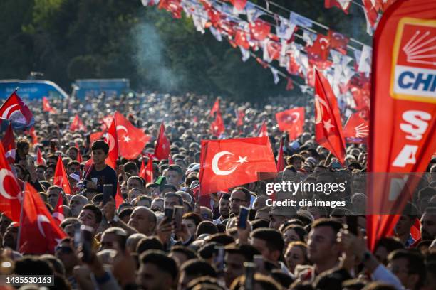 Ekrem İmamoğlu, Mayor of Istanbul Metropolitan Municipality, attended the Public Meeting on April 26, 2023 in Gaziantep, Türkiye. To the rally held...