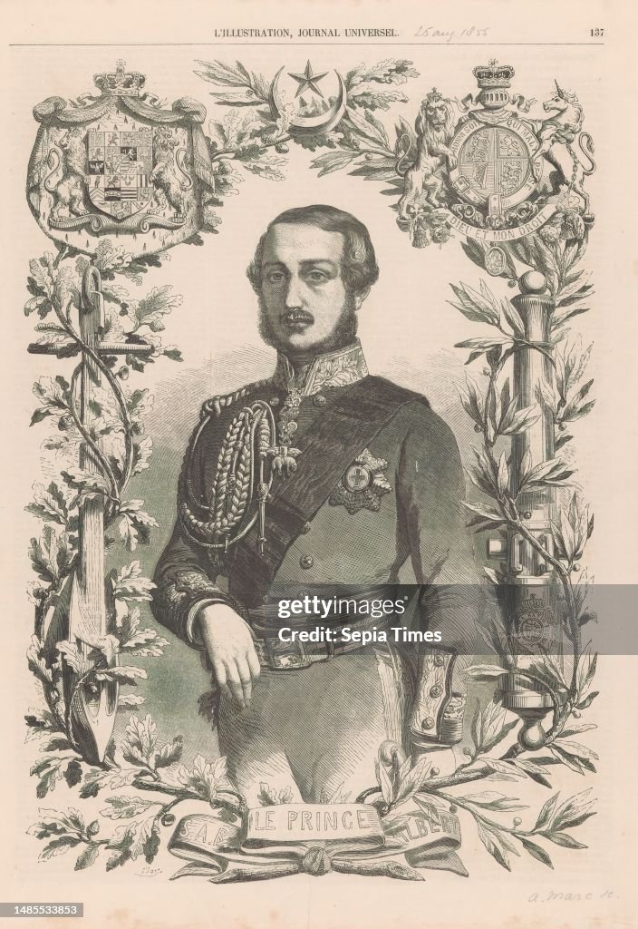 Portrait of Albert, prince of SaxeCoburg and Gotha, Top left his