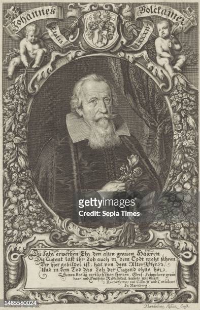 Portrait of Johann Volckamer, Bartholomaus Kilian , Georg Strauch Text in German in the cartouche at the bottom and in Latin on banding at the top,...
