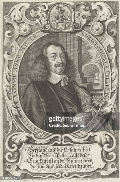 Portrait of Christoph Peller von Schoppershof, Jakob von Sandrart, after Georg Strauch, c. 1695, print maker: Jakob von Sandrart, , intermediary...