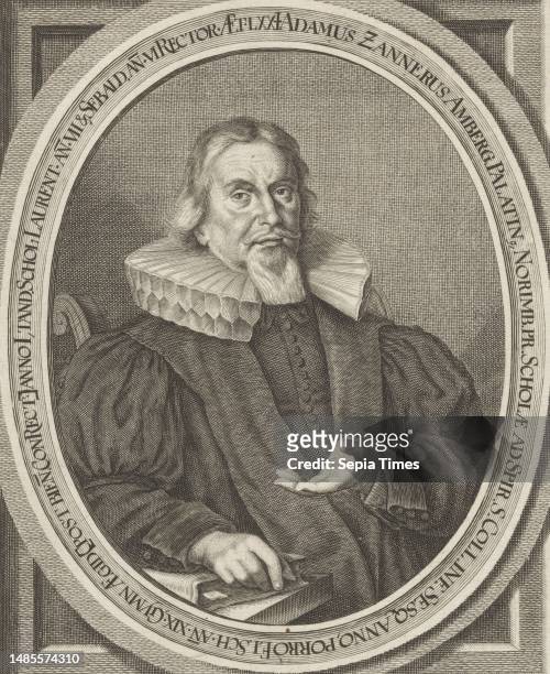 Portrait of Adam Zanner at age 70, Johann Jacob Schollenberger, after Georg Strauch Text in Latin in the frame and in the lower margin, print maker:...
