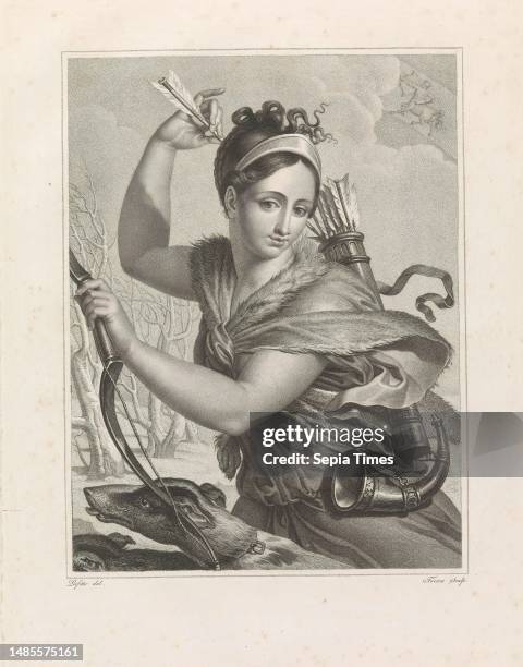 Frimaire , The Twelve Months of the French Republican Calendar , Les Mois républicains , Personification of Frimaire or Mature Month as a hunting...