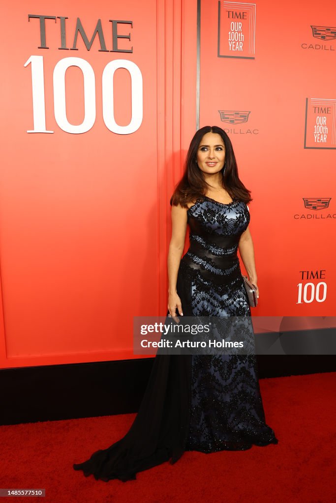 Salma Hayek Pinault attends the 2023 Time100 Gala at Jazz at Lincoln