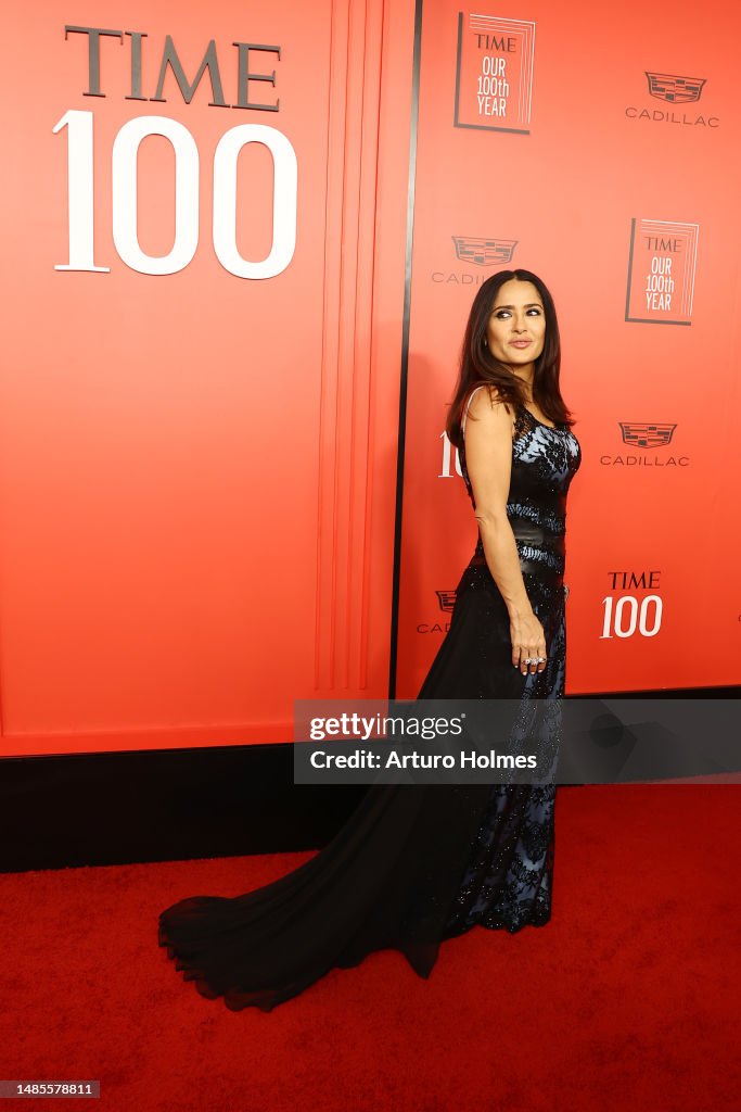 Salma Hayek Pinault attends the 2023 Time100 Gala at Jazz at Lincoln