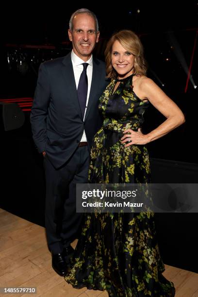 John Molner and Katie Couric attend the 2023 TIME100 Gala at Jazz at Lincoln Center on April 26, 2023 in New York City.