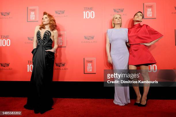 Natasha Lyonne, Amy Poehler and Aubrey Plaza attend the 2023 TIME100 Gala at Jazz at Lincoln Center on April 26, 2023 in New York City.