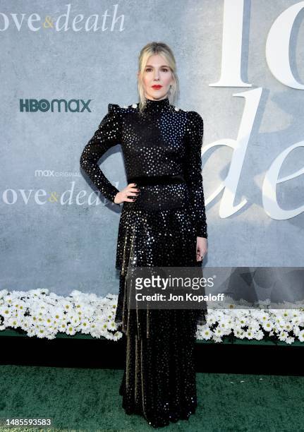 Lily Rabe attends the Los Angeles premiere of Max Original Limited Series "Love & Death" at Directors Guild Of America on April 26, 2023 in Los...