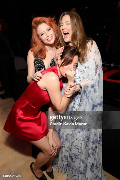 Aubrey Plaza, Natasha Lyonne, and Drew Barrymore attend the 2023 TIME100 Gala at Jazz at Lincoln Center on April 26, 2023 in New York City.