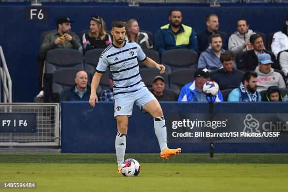 Voloder Robert Voloder of Sporting Kansas City with the ball at Children's ...