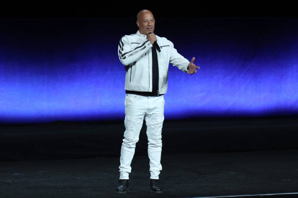 Vin Diesel promotes the upcoming film "Fast X" during the Universal Pictures and Focus Features presentation during CinemaCon, the official...