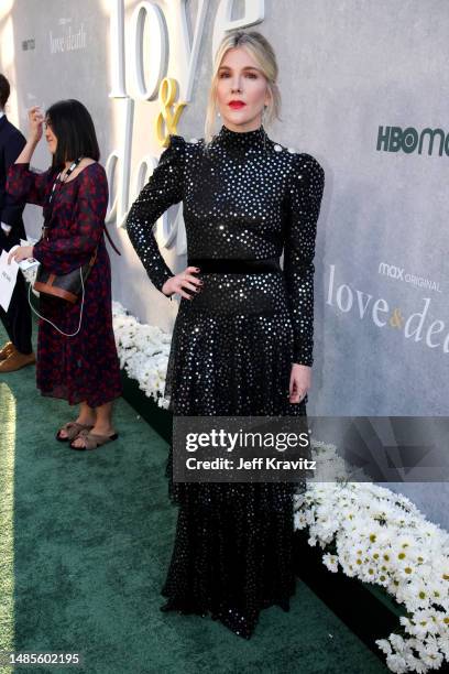 Lily Rabe attends the Max Original "Love & Death" premiere at Directors Guild Of America on April 26, 2023 in Los Angeles, California.