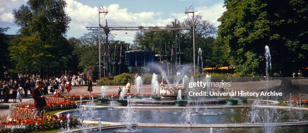 Tivoli Gardens Park, Copenhagen, Denmark, 1958
