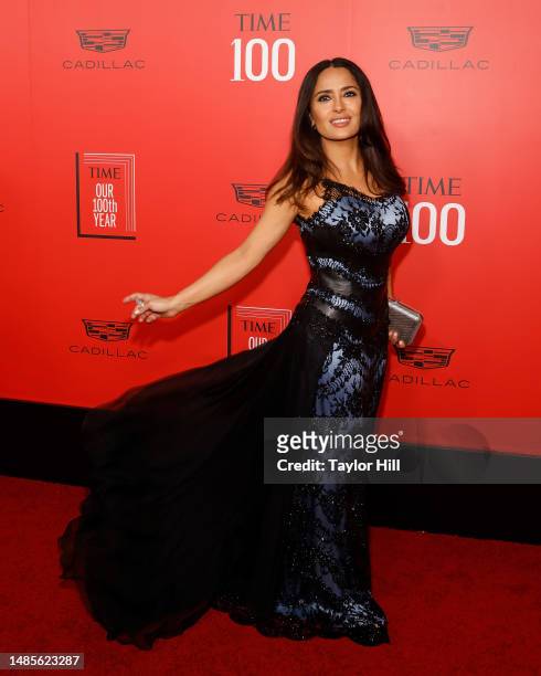 Salma Hayek Pinault attends the 2023 Time100 Gala at Jazz at Lincoln Center on April 26, 2023 in New York City.