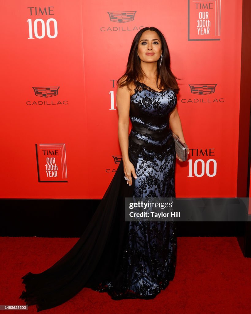Salma Hayek Pinault attends the 2023 Time100 Gala at Jazz at Lincoln