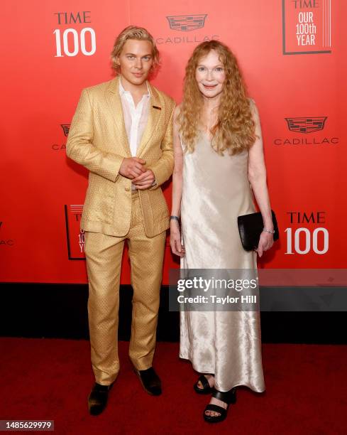 Ronan Farrow and Mia Farrow attend the 2023 Time100 Gala at Jazz at Lincoln Center on April 26, 2023 in New York City.