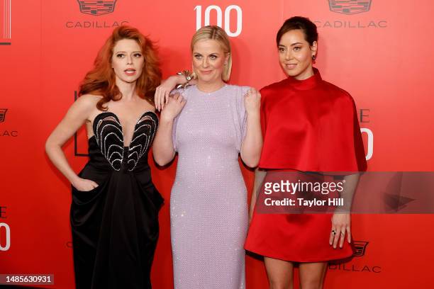 Natasha Lyonne, Amy Poehler, and Aubrey Plaza attend the 2023 Time100 Gala at Jazz at Lincoln Center on April 26, 2023 in New York City.