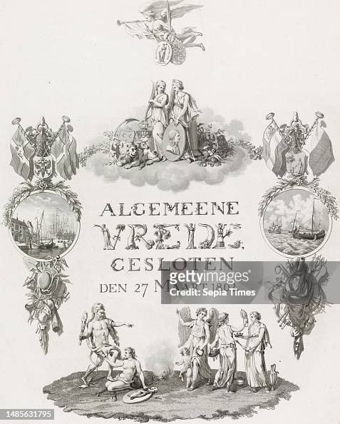 Allegory of Peace concluded at Amiens on 27 March 1802, between the ...