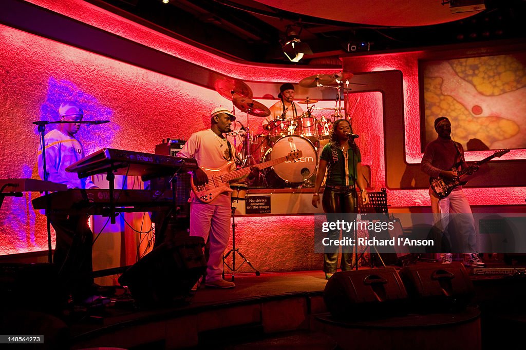 Band playing at Cavern in Lan Kwai Fong, Central.