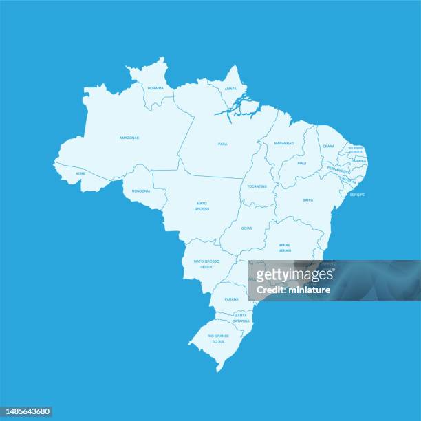 bildbanksillustrationer, clip art samt tecknat material och ikoner med brazil map - brazil