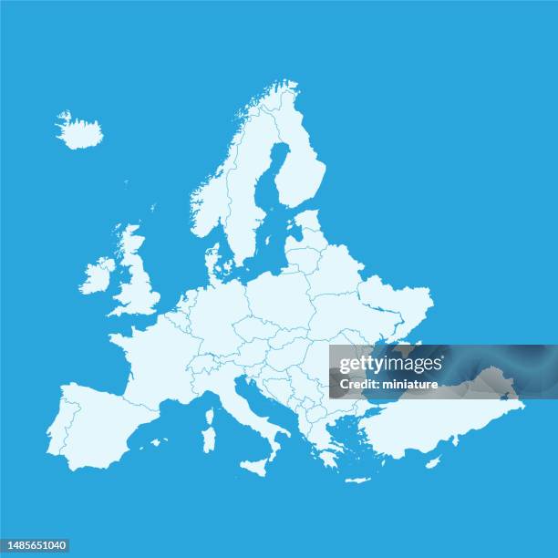 europe map - ireland map 3d stock illustrations