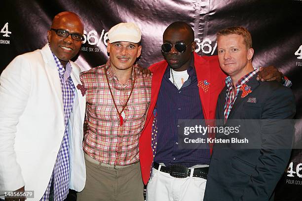 Erin Patton, Phillip Bloch, Sam Sarpong and Wayne Bebb attend the 466/64 Fashion Collection Preview In Celebration Of Nelson Mandela International...