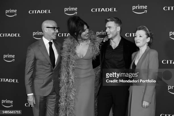 American actor and director Stanley Tucci, Indian actress Pryanka Chopra Jonas, British actor Richard Madden and Leslie Manville participate in the...