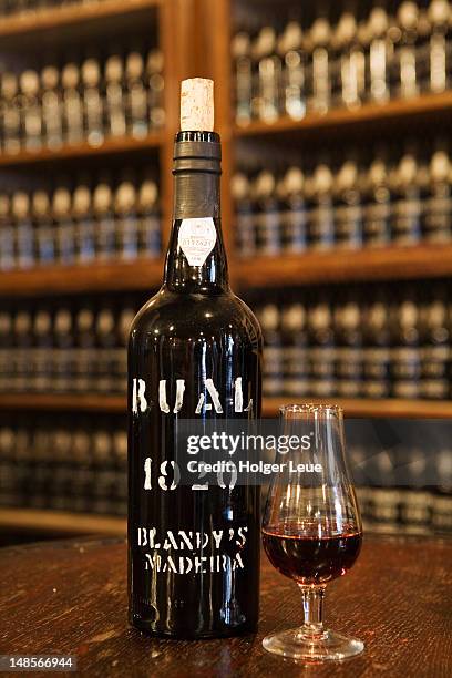 madeira wine tasting at the old blandy wine lodge. - madeira wine stock pictures, royalty-free photos & images