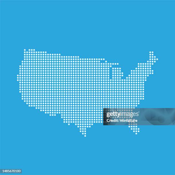 usa map - map dots vector stock illustrations