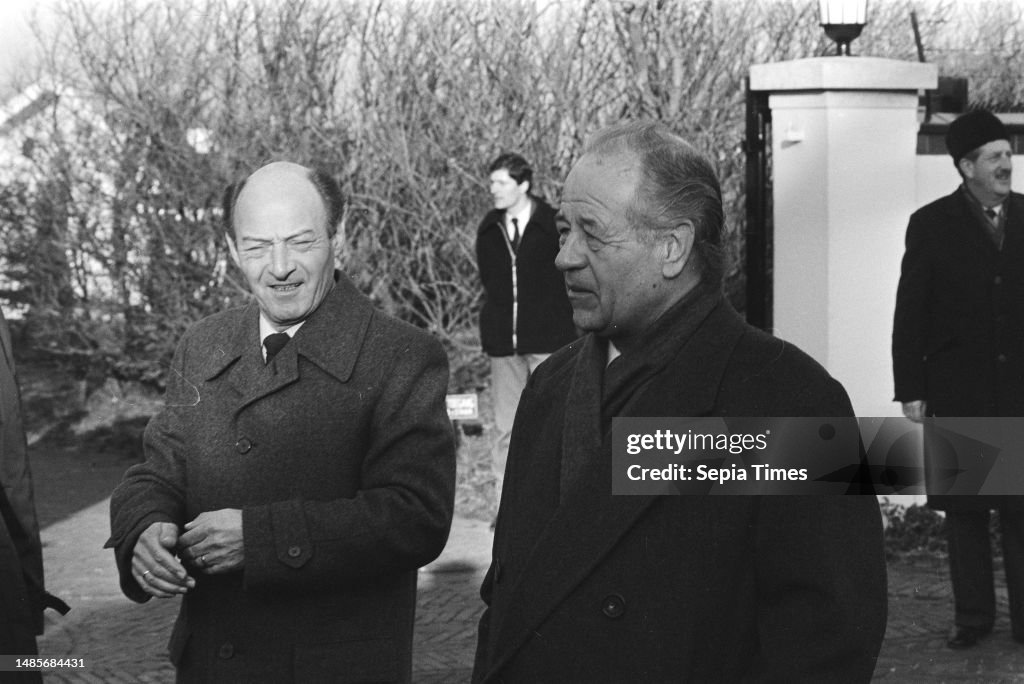 Mr. Heineken (l) and Mr. Doderer, December 2, 1983, abductions, press, The Netherlands, 20th century press agency photo, news to remember, documentary, historic photography 1945-1990
