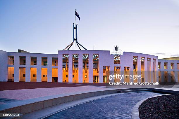 parliament of the commonwealth of australia, capital hill. - australia parliament building stock pictures, royalty-free photos & images