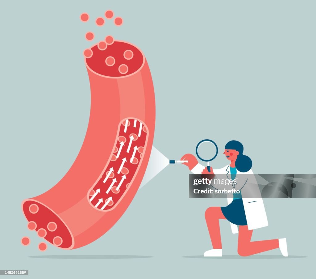 Blood Vessel - Magnifying Glass - female doctor