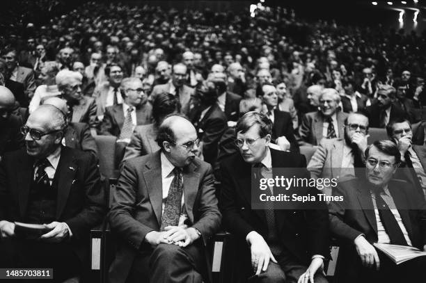 Mayors in The Hague in a demonstrative congress gathered in connection with the government's proposals on administrative reform. From left to right:...