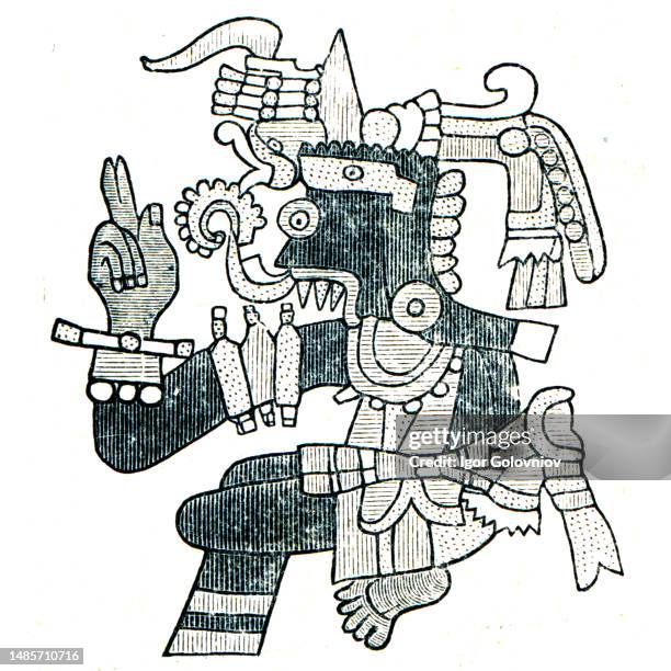 Aztec Weather Aztec God of Weather Tlaloc - an illustration of the encyclopedia ...