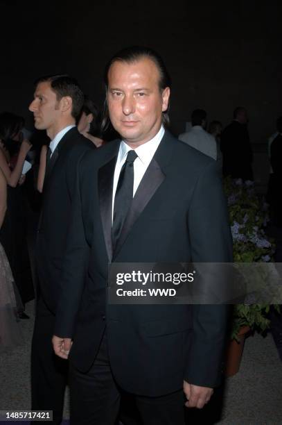 Helmut Lang attends the 'Dangerous Liaisons: Fashion and Furniture in the 18th Century' Costume Institute gala at the Metropolitan Museum.