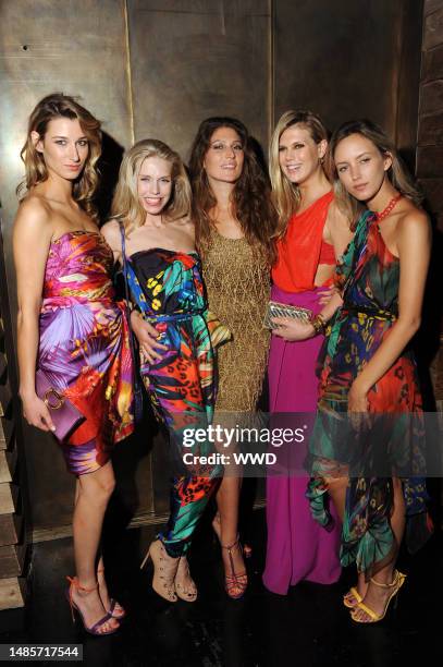 Lauren Remington Platt, Theodora Richards, Stella Schnabel, Alexandra Richards and Rachel Chandler attend a fragrance launch party for Salvatore...