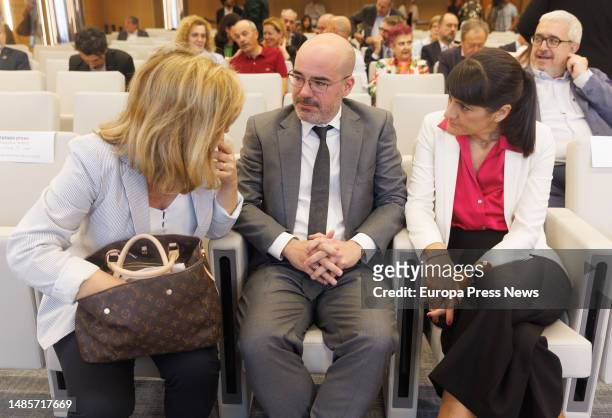 The secretary of Justice of the PSOE, Llanos Castellanos; the government delegate in Madrid, Francisco Martin and the secretary of State for...