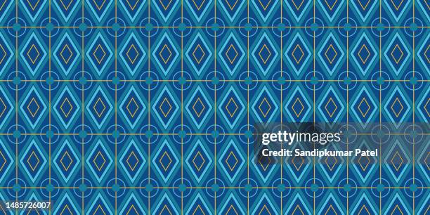 elegant light blue mandala pattern design. - kaleidoscope pattern stock illustrations