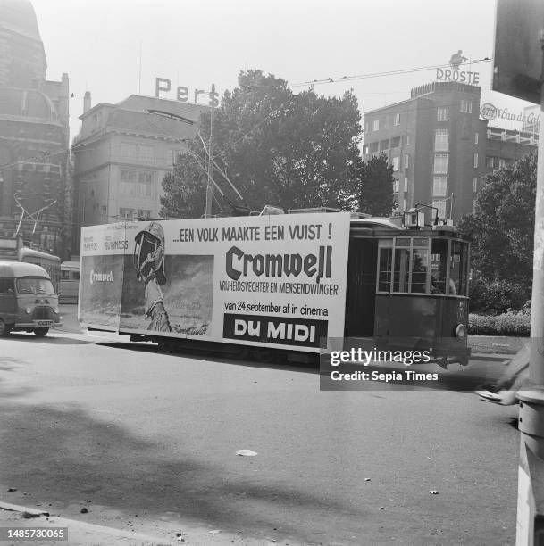 Assignment Columbia Film, Advertising streetcar Leidsebosje, September 25 RECLAME, streetcars.