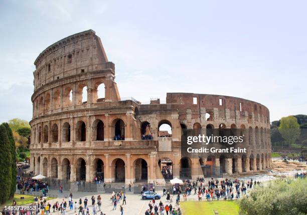 view of ancient monument. - rome empire stock pictures, royalty-free photos & images