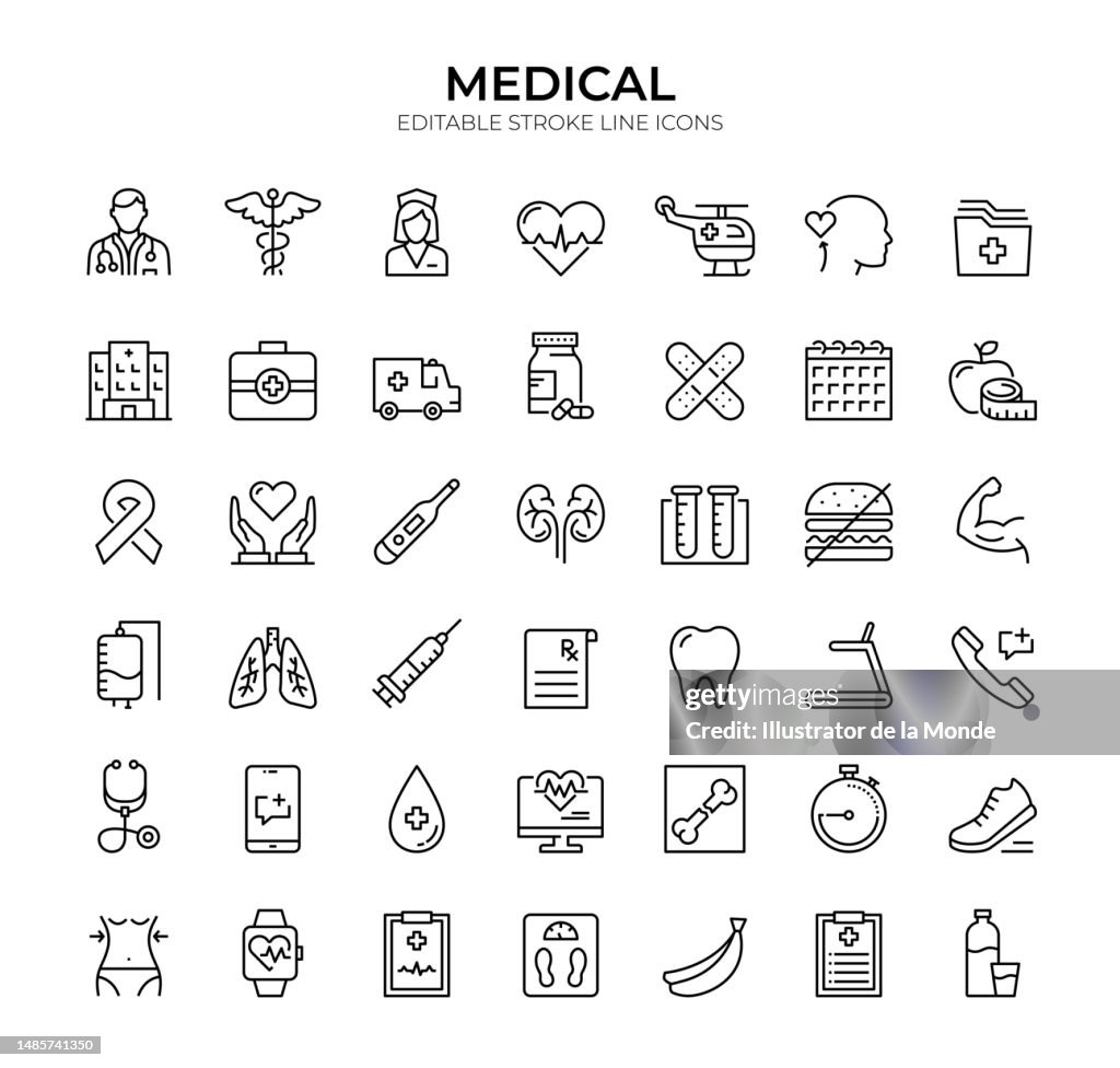 Medical Icons Set: 42 Vector Icons for Healthcare and Medical Services