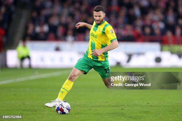 Erik Pieters of West Bromwich Albion on the ball during the Sky Bet Championship between Sheffield United and West Bromwich Albion at Bramall Lane on...