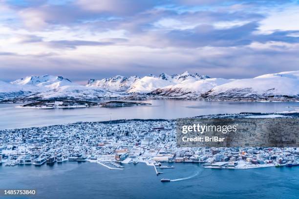 tromso cityscape - tromso stock pictures, royalty-free photos & images
