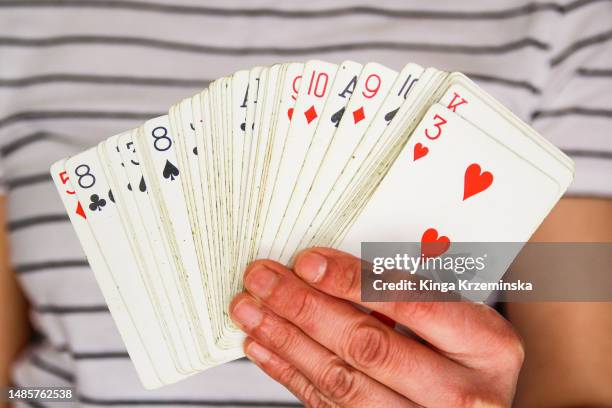 playing cards - diamonds playing card stock-fotos und bilder