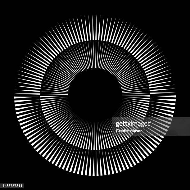 triangles forming radial icon shape - two connected circles stock illustrations