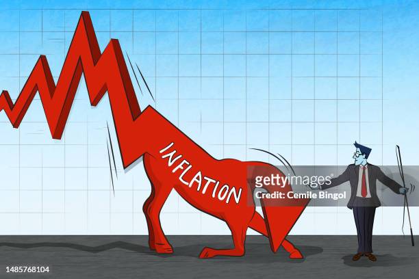 inflationskontrolle - geldpolitik stock-grafiken, -clipart, -cartoons und -symbole