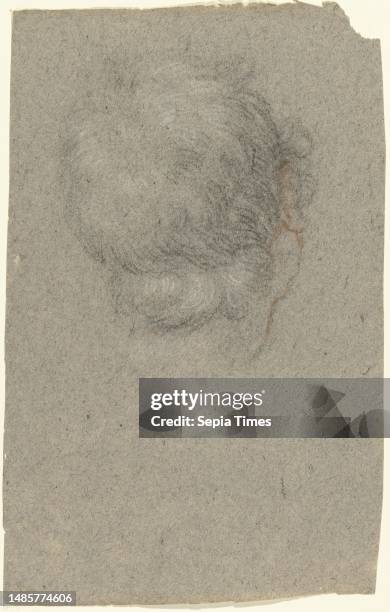 Head of a man, seen from behind, draughtsman: anonymous, Noord-Italië, 1590