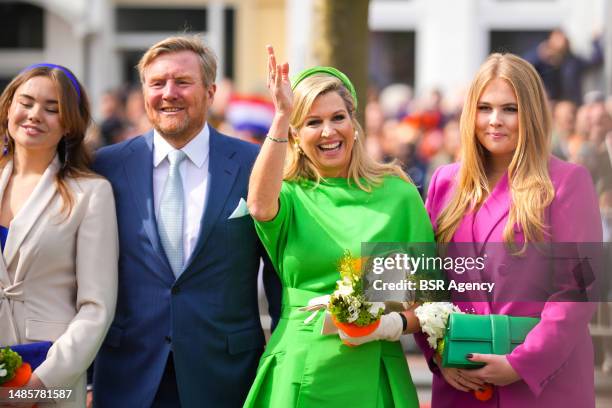 Princess Ariane of the Netherlands, King Willem-Alexander of the Netherlands, Queen Maxima of the Netherlands and Princess Amalia of the Netherlands...