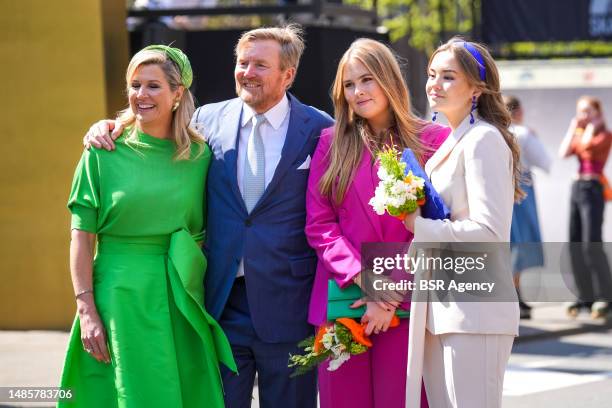 Queen Maxima of the Netherlands, King Willem-Alexander of the Netherlands, Princess Amalia of the Netherlands and Princess Ariane of the Netherlands...