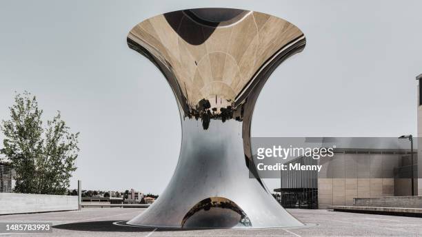 israel museum hourglass metal sculpture jerusalem israel - mlenny stock pictures, royalty-free photos & images